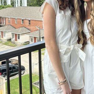 Pacsun White Denim Romper